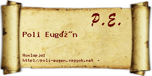 Poli Eugén névjegykártya